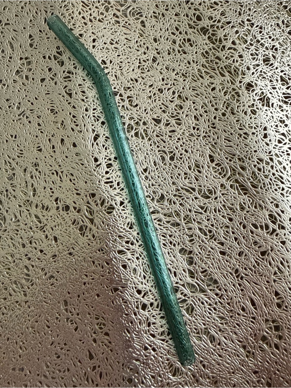 Glass reuseable green straw